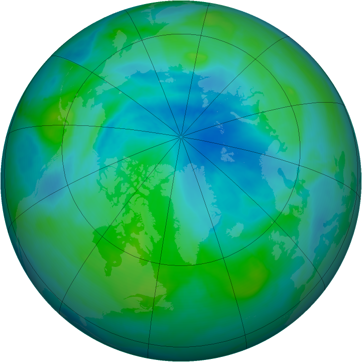 Arctic ozone map for 10 September 2008